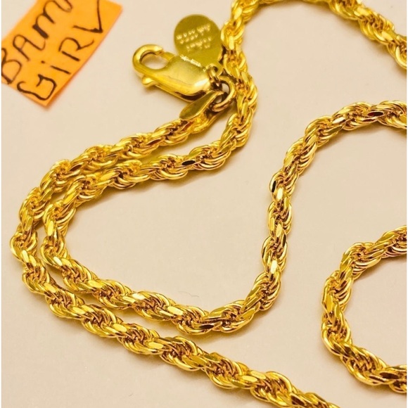 QVC Bellezza HSN Limited Edition Gold Rope chain Necklace - Picture 6 of 11
